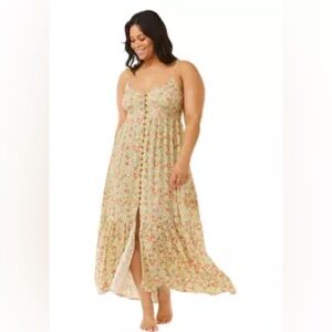 Rip Curl Womens XL maxi dress Sea of Dreams  Daisy light flowy sundress